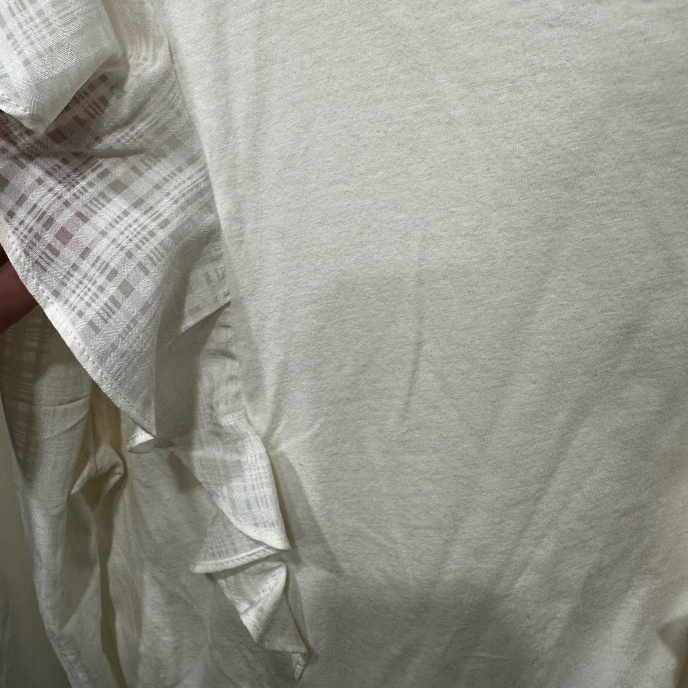 J. Crew Cream Ruffle Blouse - Picture 8 of 10